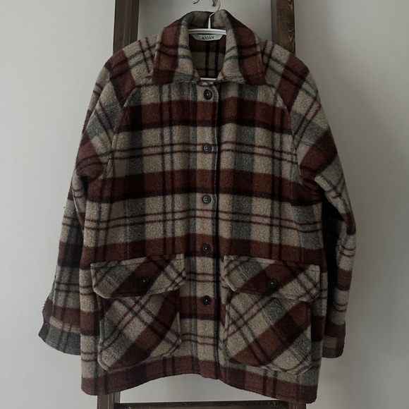 Anián Jackets & Blazers - ANIAN Plaid Wool Georgia Coat with Pockets Size s
